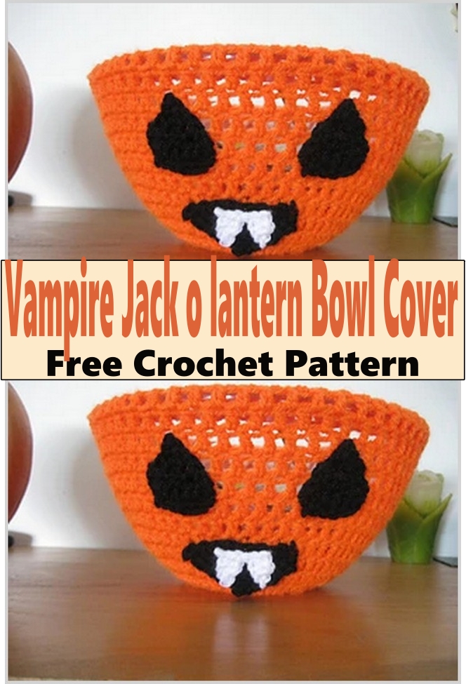 Vampire Jack o lantern Bowl Cover