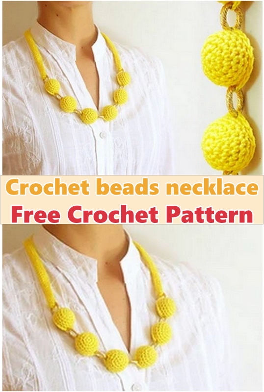 Crochet beads necklace