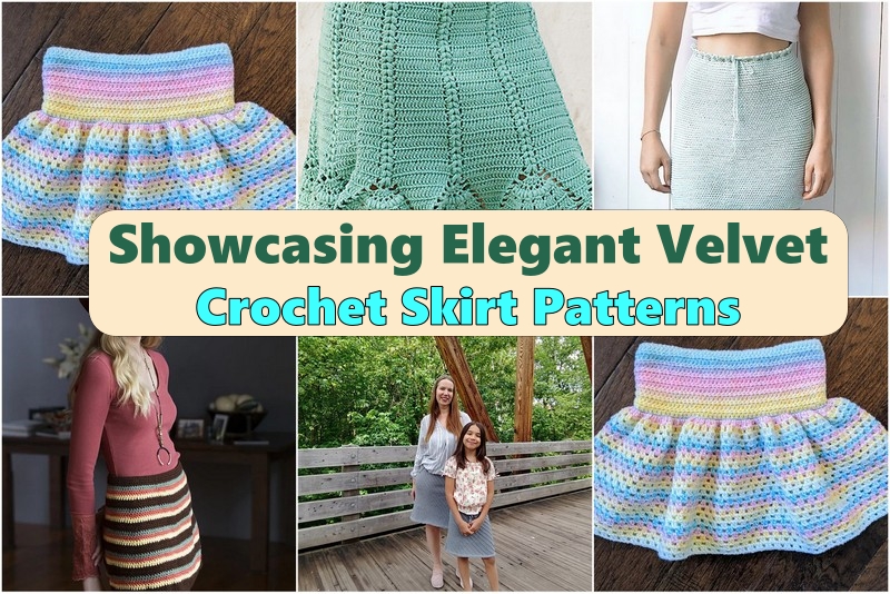Showcasing Elegant Velvet Crochet Skirt Patterns