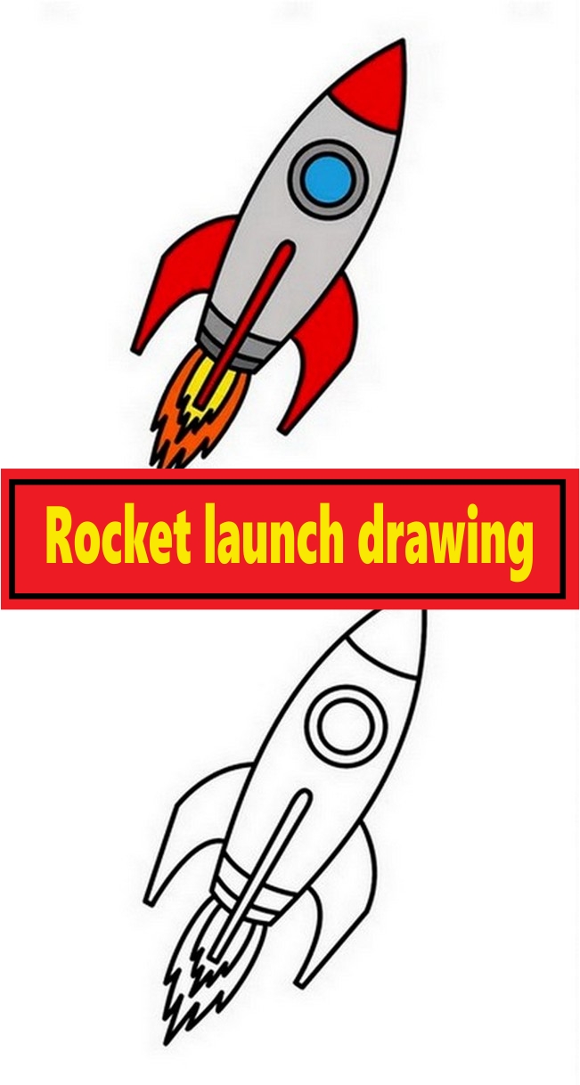 Rocket launch drawing 