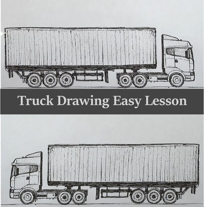 Truck Drawing Easy Lesson 