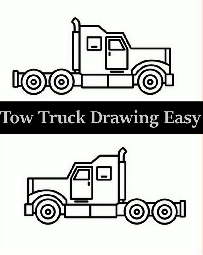 Tow Truck Drawing Easy 