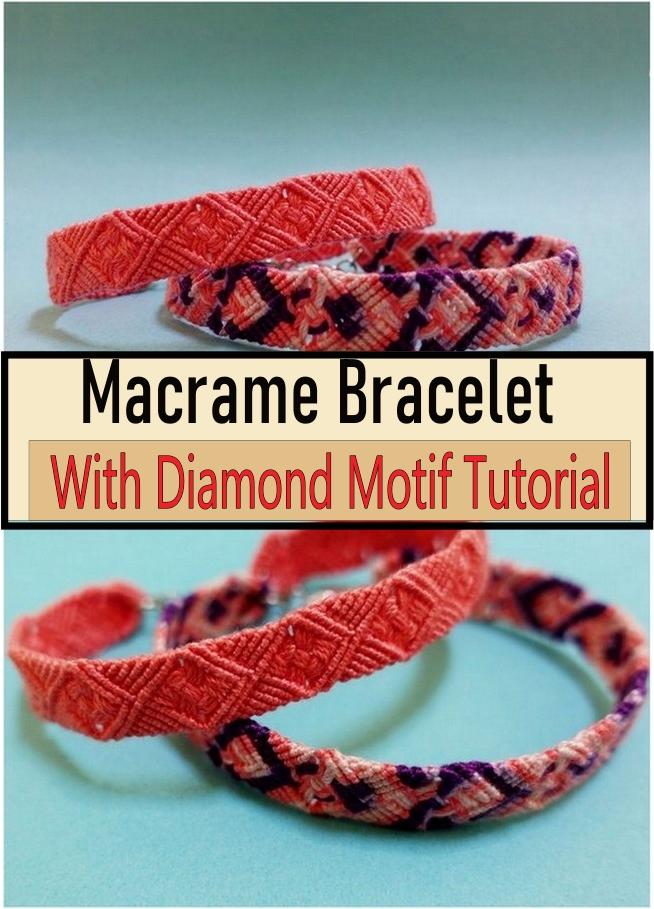 Macrame Bracelet With Diamond Motif Tutorial